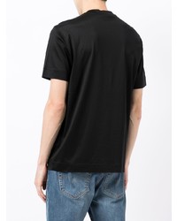 T-shirt à col rond imprimé noir Emporio Armani