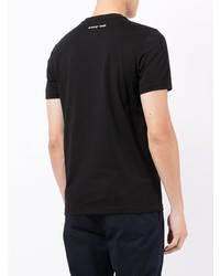 T-shirt à col rond imprimé noir Fred Perry