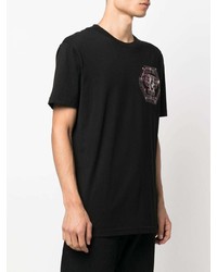 T-shirt à col rond imprimé noir Philipp Plein