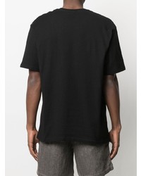 T-shirt à col rond imprimé noir Stussy