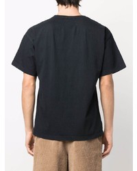 T-shirt à col rond imprimé noir Rhude