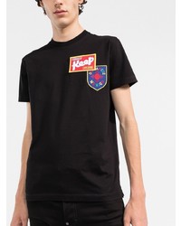 T-shirt à col rond imprimé noir DSQUARED2