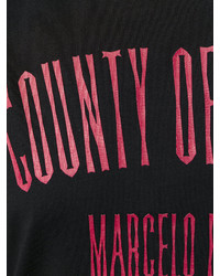 T-shirt à col rond imprimé noir Marcelo Burlon County of Milan