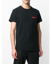 T-shirt à col rond imprimé noir Helmut Lang