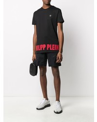 T-shirt à col rond imprimé noir Philipp Plein