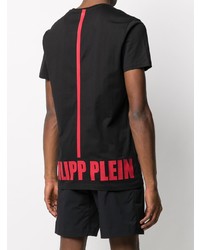 T-shirt à col rond imprimé noir Philipp Plein