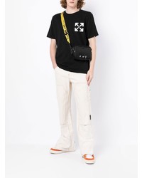 T-shirt à col rond imprimé noir Off-White