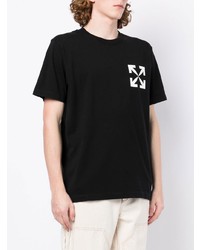 T-shirt à col rond imprimé noir Off-White