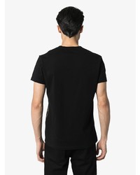 T-shirt à col rond imprimé noir Balmain