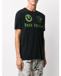 T-shirt à col rond imprimé noir True Religion