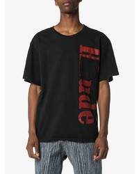 T-shirt à col rond imprimé noir Rhude