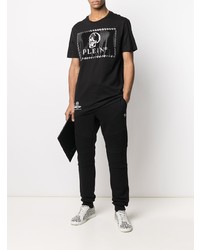 T-shirt à col rond imprimé noir Philipp Plein