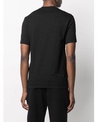 T-shirt à col rond imprimé noir Emporio Armani