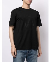 T-shirt à col rond imprimé noir Emporio Armani