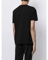 T-shirt à col rond imprimé noir Emporio Armani