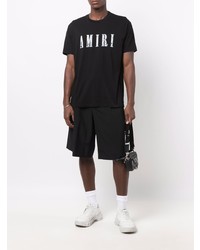 T-shirt à col rond imprimé noir Amiri