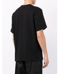 T-shirt à col rond imprimé noir MSGM