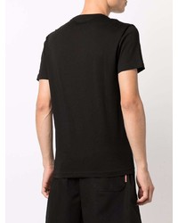 T-shirt à col rond imprimé noir Ea7 Emporio Armani