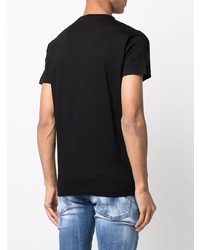 T-shirt à col rond imprimé noir DSQUARED2