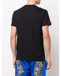 T-shirt à col rond imprimé noir VERSACE JEANS COUTURE