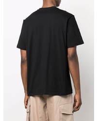 T-shirt à col rond imprimé noir MSGM