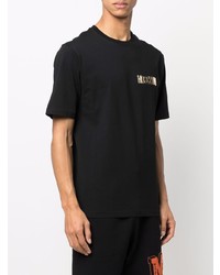 T-shirt à col rond imprimé noir Moschino