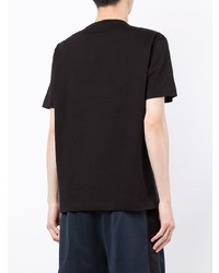 T-shirt à col rond imprimé noir Ea7 Emporio Armani