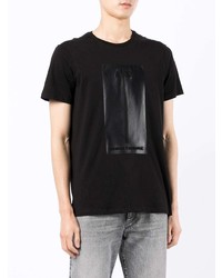 T-shirt à col rond imprimé noir Armani Exchange