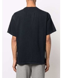 T-shirt à col rond imprimé noir Rhude