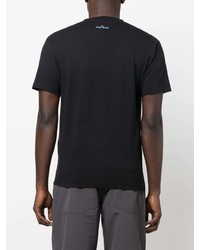 T-shirt à col rond imprimé noir Stone Island