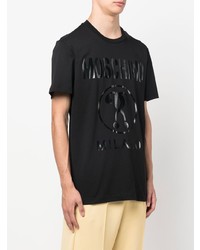 T-shirt à col rond imprimé noir Moschino