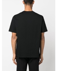 T-shirt à col rond imprimé noir Balmain