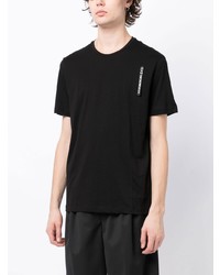 T-shirt à col rond imprimé noir Ea7 Emporio Armani