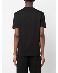 T-shirt à col rond imprimé noir Ea7 Emporio Armani