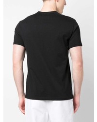 T-shirt à col rond imprimé noir Fay
