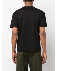 T-shirt à col rond imprimé noir Ea7 Emporio Armani