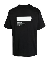 T-shirt à col rond imprimé noir AFFIX