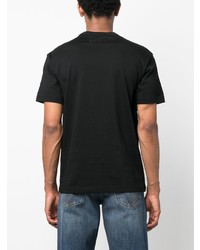 T-shirt à col rond imprimé noir Duvetica