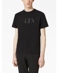 T-shirt à col rond imprimé noir Valentino Garavani