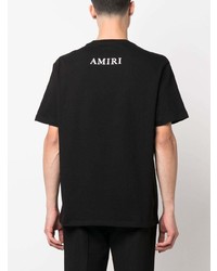 T-shirt à col rond imprimé noir Amiri