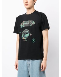 T-shirt à col rond imprimé noir BAPE BLACK *A BATHING APE®