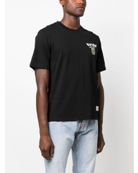 T-shirt à col rond imprimé noir Evisu