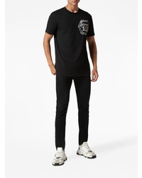 T-shirt à col rond imprimé noir Philipp Plein