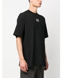 T-shirt à col rond imprimé noir 44 label group