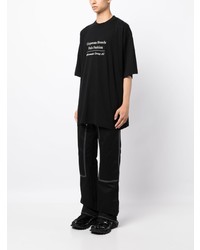 T-shirt à col rond imprimé noir Vetements