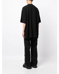 T-shirt à col rond imprimé noir Vetements