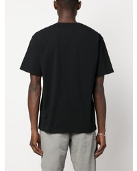 T-shirt à col rond imprimé noir Stone Island