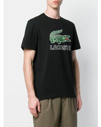 T-shirt à col rond imprimé noir Lacoste