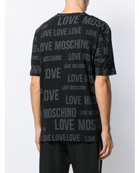 T-shirt à col rond imprimé noir Love Moschino