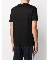 T-shirt à col rond imprimé noir Emporio Armani